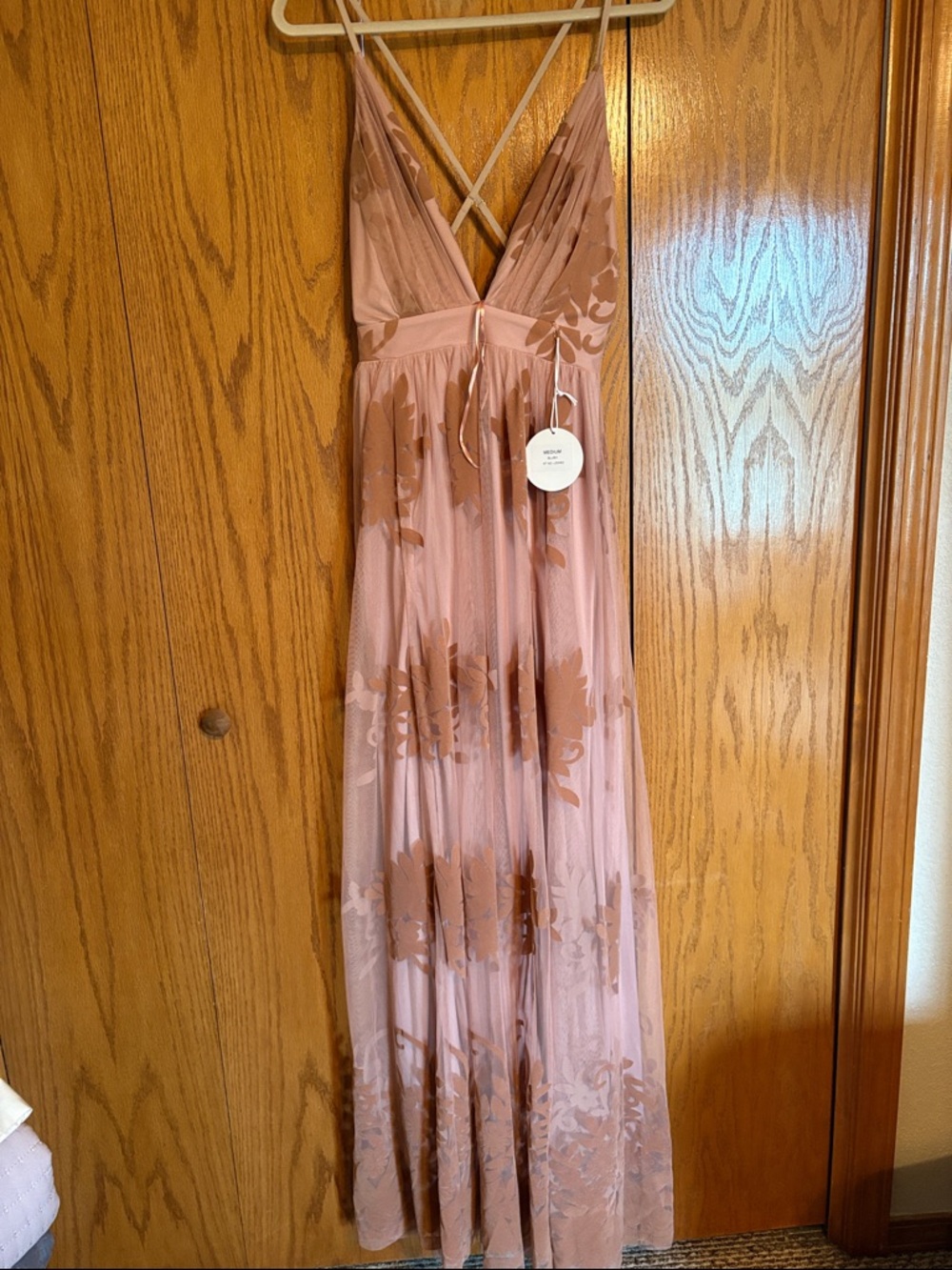 Luxe Rose Pink Floral Maxi Dress
